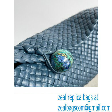 Bottega Veneta Tosca Small Intreccio leather Shoulder Bag Navy Blue 2024