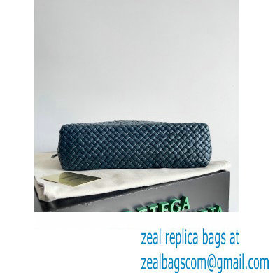Bottega Veneta Tosca Small Intreccio leather Shoulder Bag Navy Blue/Gold 2024