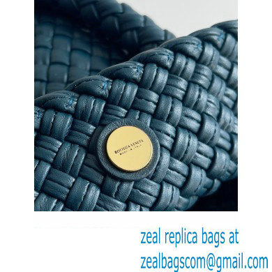 Bottega Veneta Tosca Small Intreccio leather Shoulder Bag Navy Blue/Gold 2024