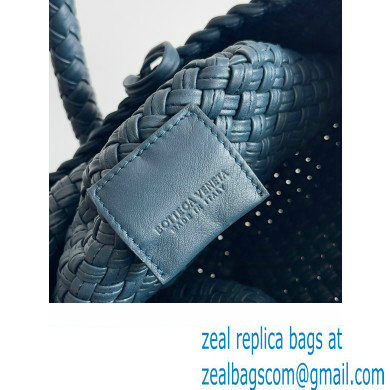 Bottega Veneta Tosca Small Intreccio leather Shoulder Bag Navy Blue/Gold 2024