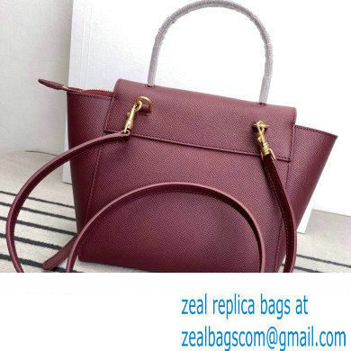CelineNano Belt bag in grained calfskin burgundy 2024