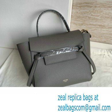 CelineNano Belt bag in grained calfskin gris etain 2024