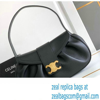 Celine MEDIUM POLLY BAG in SUPPLE CALFSKIN Black 2024