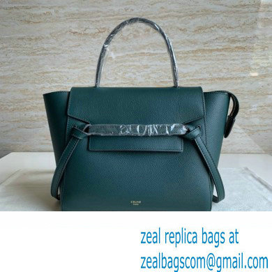 Celine MICRO Belt bag in grained calfskin GREEN 03 2024