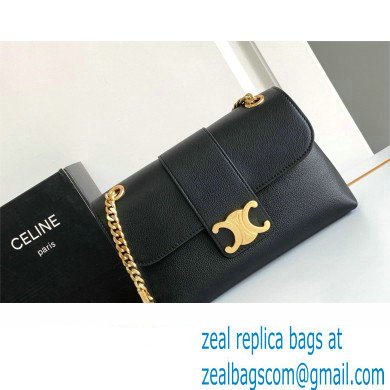 Celine TEEN Victoire Bag in SUPPLE CALFSKIN Black/GOLD 2024