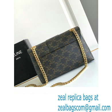 Celine TEEN Victoire Bag in Triomphe Canvas Tan 2024