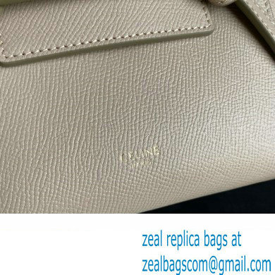 Celine mini belt pico Bag in grained calfskin khaki 2024