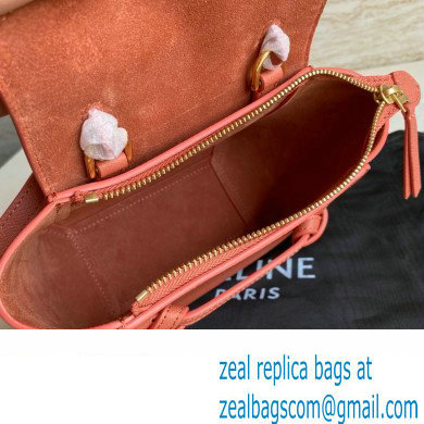 Celine mini belt pico Bag in grained calfskin rose 2024