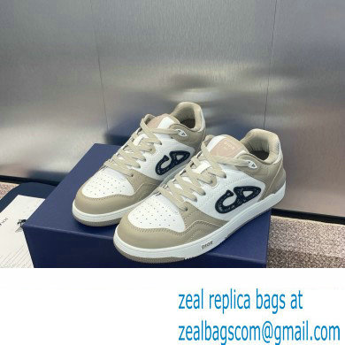 Dior Beige and White Smooth Calfskin B57 Low-Top Sneaker 2024