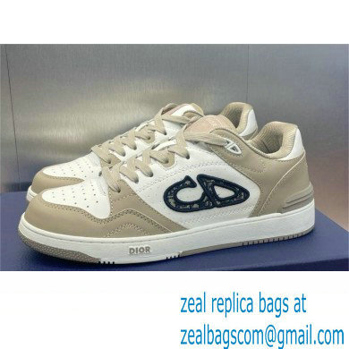 Dior Beige and White Smooth Calfskin B57 Low-Top Sneaker 2024