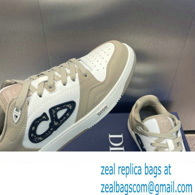 Dior Beige and White Smooth Calfskin B57 Low-Top Sneaker 2024