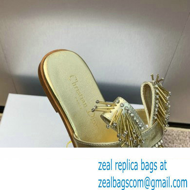 Dior Crystal Thong sandals Gold 2024