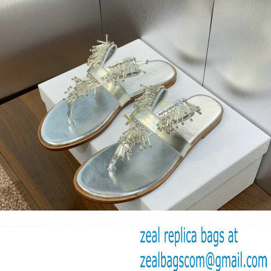 Dior Crystal Thong sandals Silver 2024