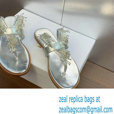 Dior Crystal Thong sandals Silver 2024
