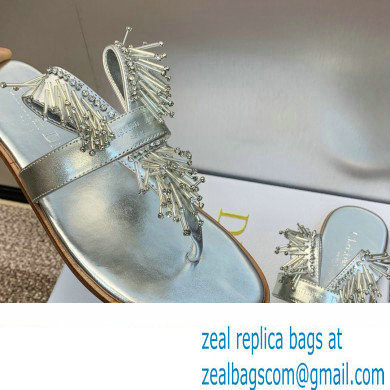 Dior Crystal Thong sandals Silver 2024