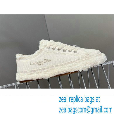Dior Ecru Fringed Cotton Canvas D-Blaze Sneaker 2024