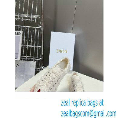 Dior Ecru Fringed Cotton Canvas D-Blaze Sneaker 2024