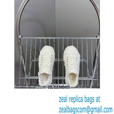 Dior Ecru Fringed Cotton Canvas D-Blaze Sneaker 2024