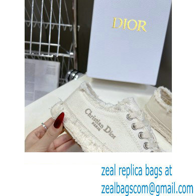 Dior Ecru Fringed Cotton Canvas D-Blaze Sneaker 2024