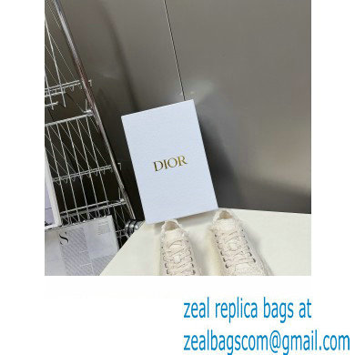 Dior Ecru Fringed Cotton Canvas D-Blaze Sneaker 2024