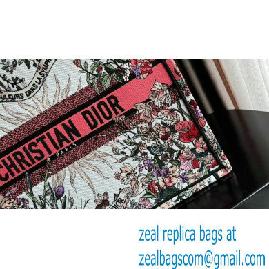 Dior LARGE Book Tote Bag in Ecru Multicolor Dior 4 Saisons Printemps Soleil Embroidery 2024