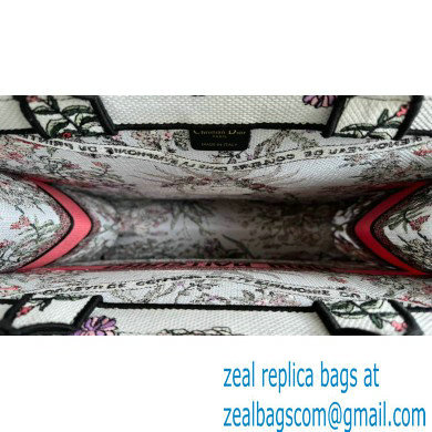 Dior LARGE Book Tote Bag in Ecru Multicolor Dior 4 Saisons Printemps Soleil Embroidery 2024