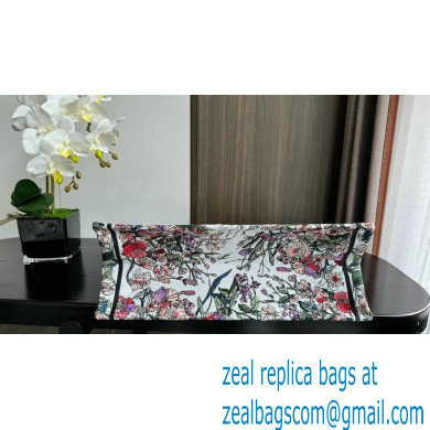 Dior LARGE Book Tote Bag in Ecru Multicolor Dior 4 Saisons Printemps Soleil Embroidery 2024