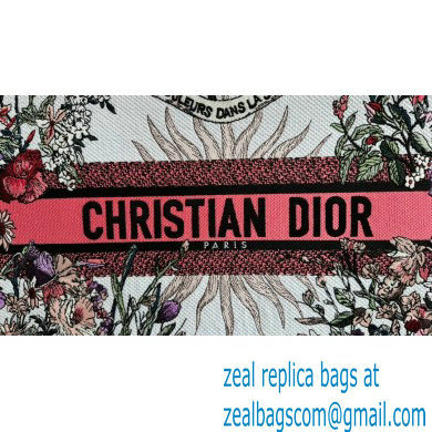 Dior LARGE Book Tote Bag in Ecru Multicolor Dior 4 Saisons Printemps Soleil Embroidery 2024