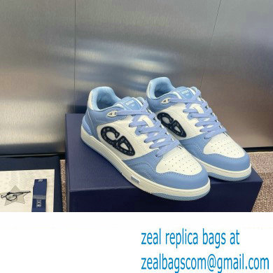 Dior Light Blue and White Smooth CalfskinB57 Low-Top Sneaker 2024