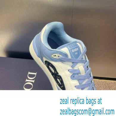 Dior Light Blue and White Smooth CalfskinB57 Low-Top Sneaker 2024