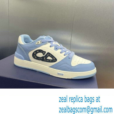 Dior Light Blue and White Smooth CalfskinB57 Low-Top Sneaker 2024
