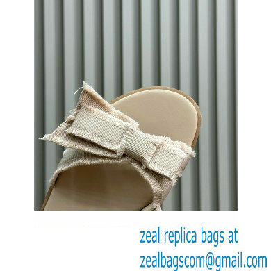 Dior Nude Calfskin and Fringed Grosgrain Adiorable Sandal 2024