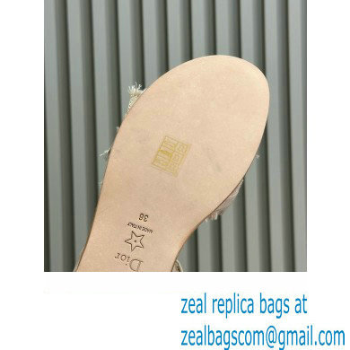 Dior Nude Calfskin and Fringed Grosgrain Adiorable Sandal 2024