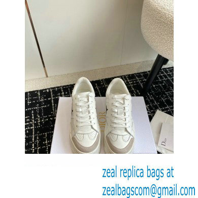 Dior White Calfskin and Suede Star Platform Sneaker 2024