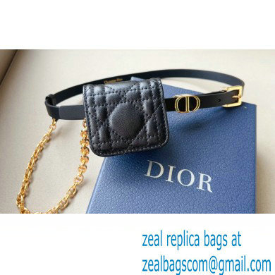 Dior Width 1.5cm Pouch Belt with Chain Black 02 2024