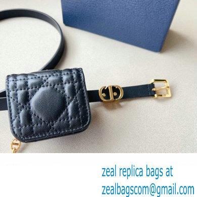 Dior Width 1.5cm Pouch Belt with Chain Black 02 2024