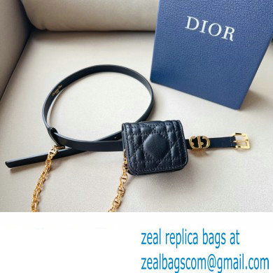 Dior Width 1.5cm Pouch Belt with Chain Black 02 2024