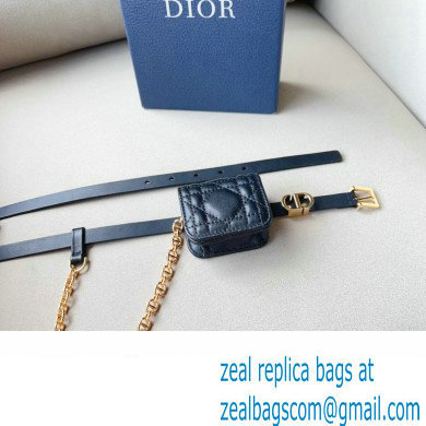 Dior Width 1.5cm Pouch Belt with Chain Black 02 2024