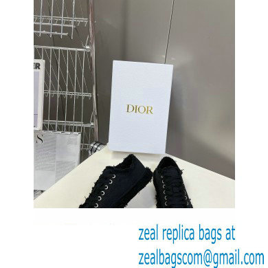 Dior black Fringed Cotton Canvas D-Blaze Sneaker 2024