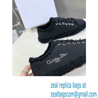 Dior black Fringed Cotton Canvas D-Blaze Sneaker 2024