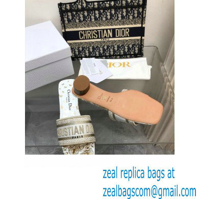 Dior white and golden Gradient Butterflies Dway Heeled Slide 2024
