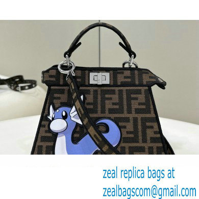 FENDI x FRGMT x POKEMON Peekaboo ISeeU Petite bag Brown FF fabric 2024