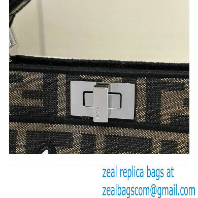 FENDI x FRGMT x POKEMON Peekaboo ISeeU Petite bag Brown FF fabric 2024