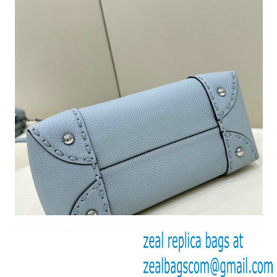 Fendi By The Way Medium Bag Light blue Selleria with hand-sewn topstitches 2024