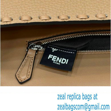 Fendi Medium Baguette Bag Beige Selleria with oversize topstitching 2024