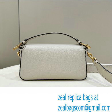 Fendi Medium Baguette Bag Camellia Selleria with oversize topstitching 2024