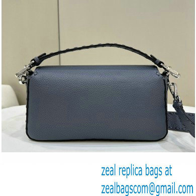 Fendi Medium Baguette Bag Gray Selleria with 612 hand-sewn topstitches 2024