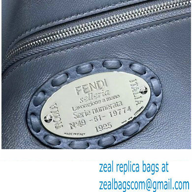 Fendi Medium Baguette Bag Gray Selleria with 612 hand-sewn topstitches 2024