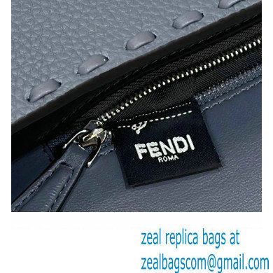 Fendi Medium Baguette Bag Gray Selleria with 612 hand-sewn topstitches 2024