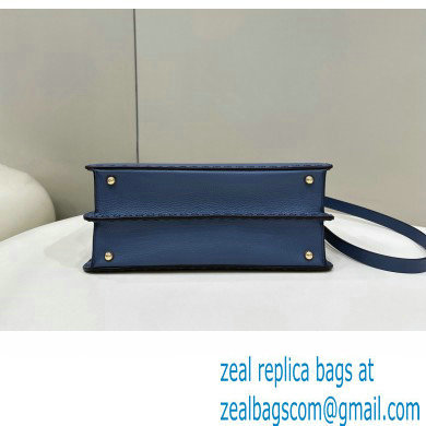 Fendi Peekaboo ISeeU Medium Bag Blue Selleria with oversized topstitching 2024